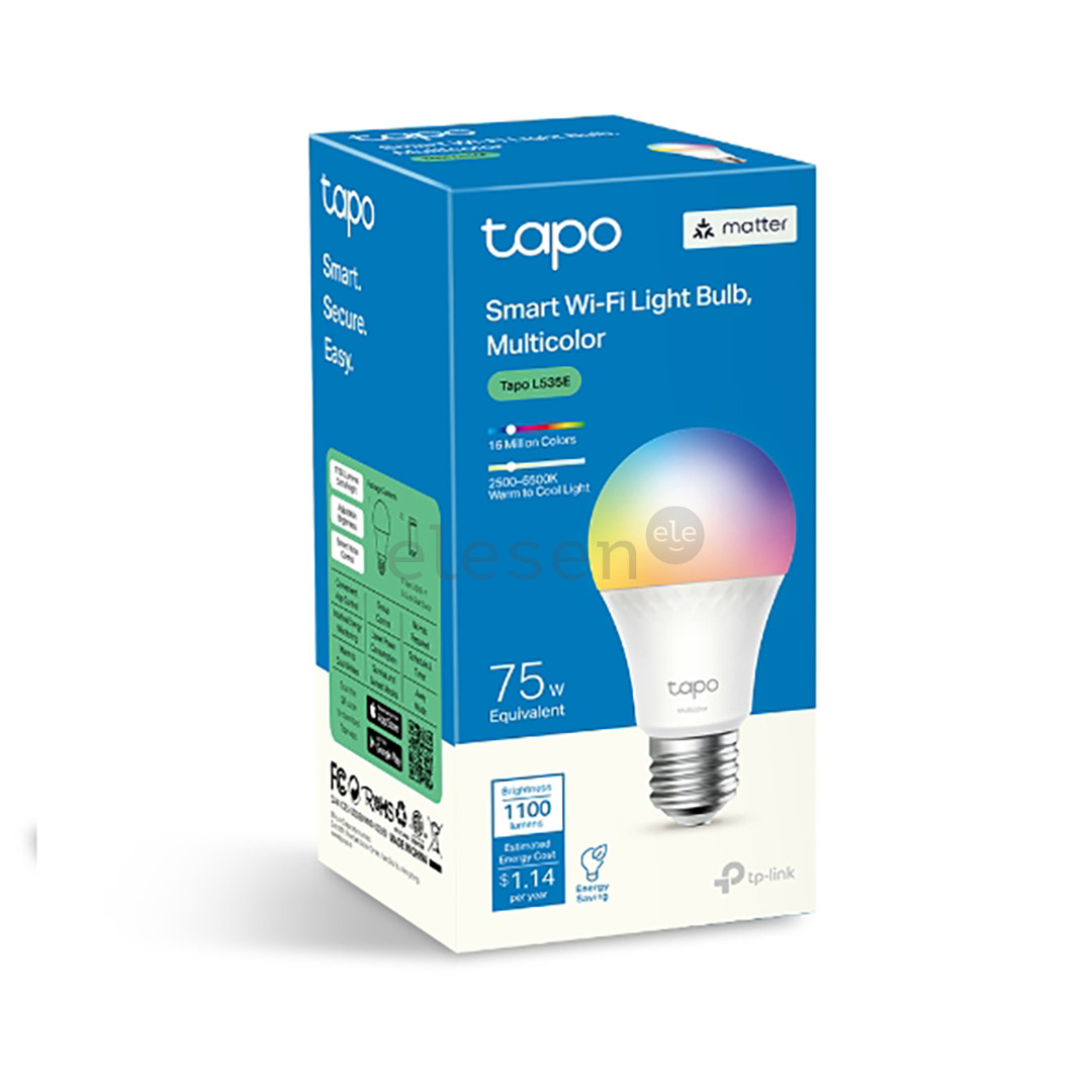 TP-Link L530E, Wi-Fi, Matter, spalvota - Išmanioji lemputė