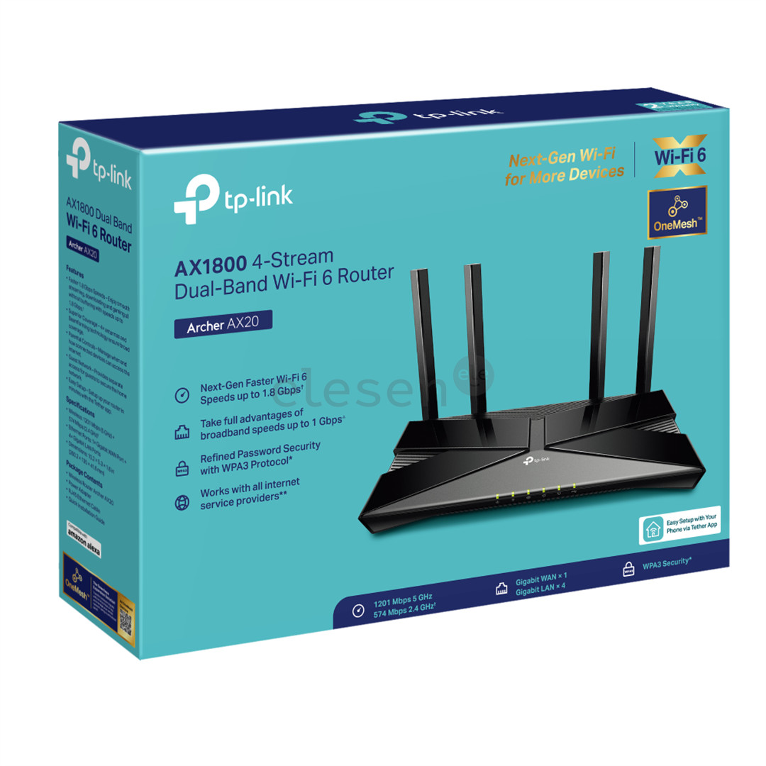TP-Link Archer AX1800, WiFi 6, black - WiFi Router Item - ARCHERAX1800