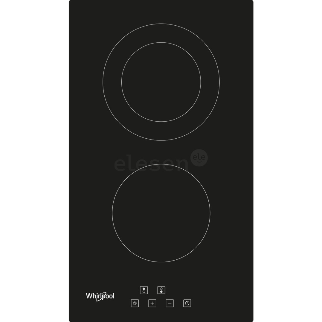 Whirlpool, domino, width 30 cm, black - Built-in ceramic hob
