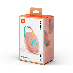Belaidė kolonėlė JBL Clip 5, rožinė Prekė-JBLCLIP5PINK