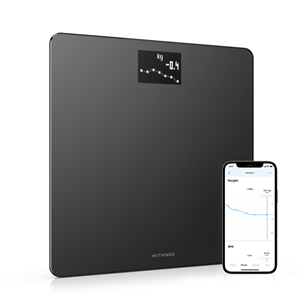 Withings Body, juodos - Diagnostinės svarstyklės Prekė - BODY.BLACK