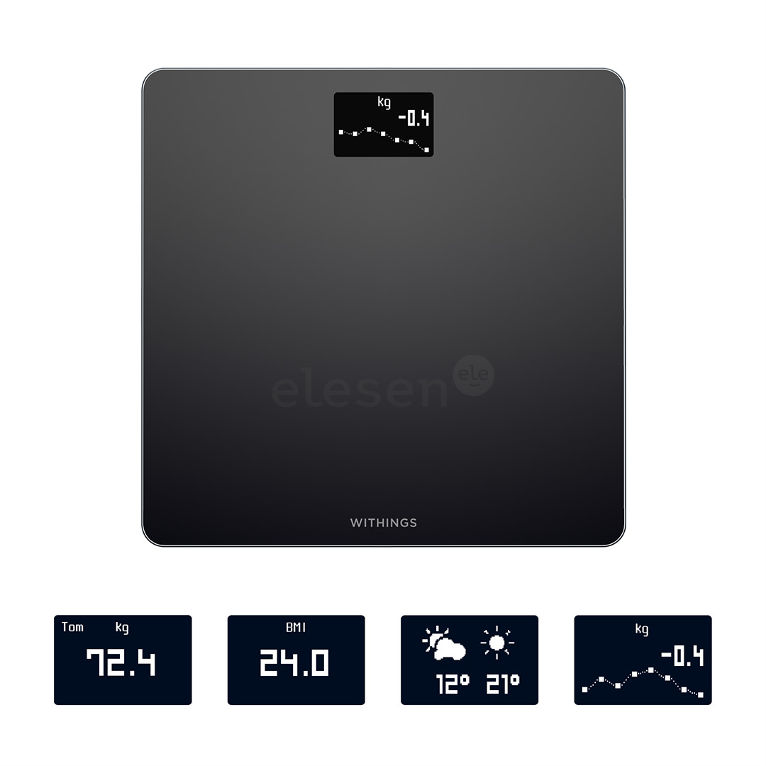 Withings Body, black - Diagnostic bathroom scale
