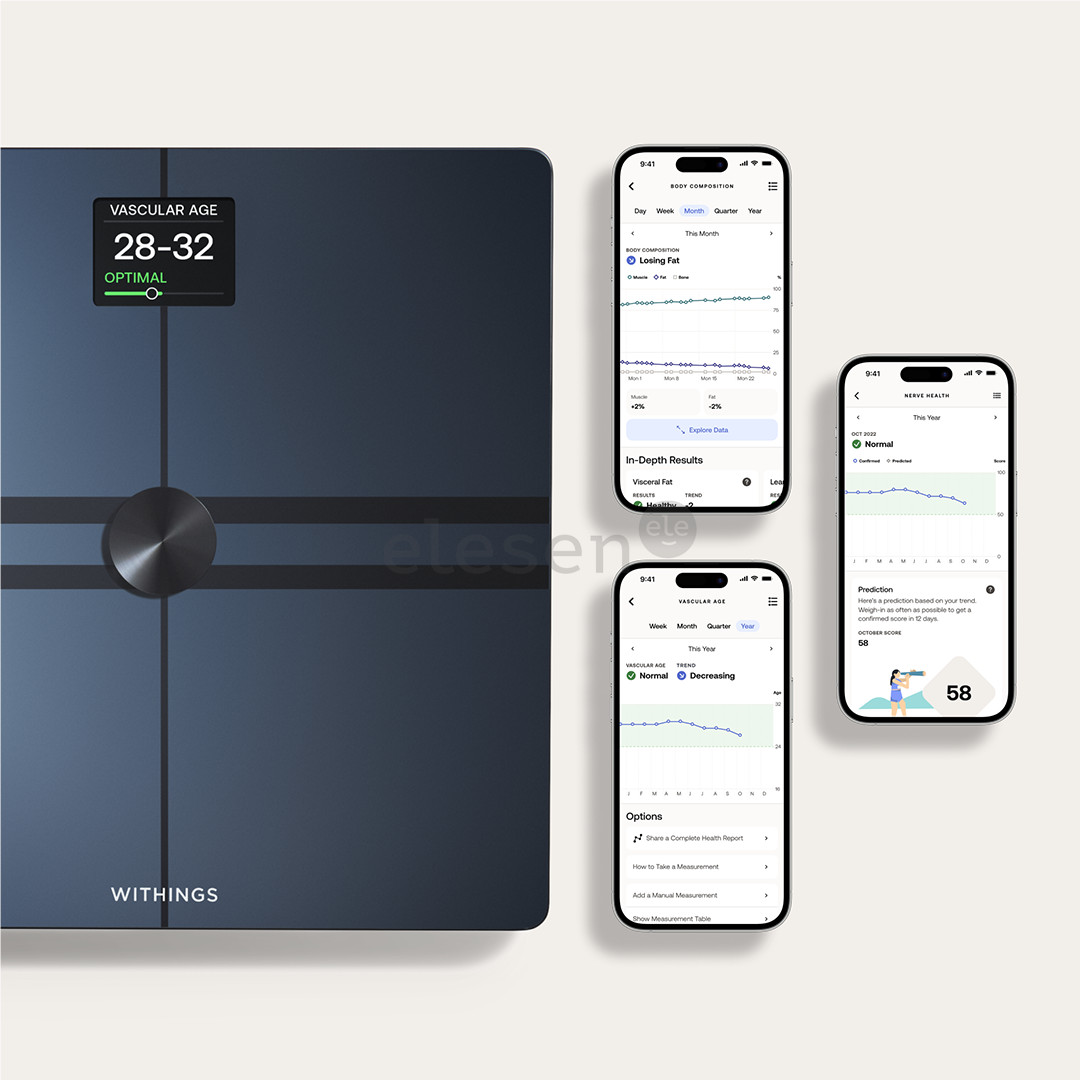 Withings Body Comp, black - Diagnostic bathroom scale