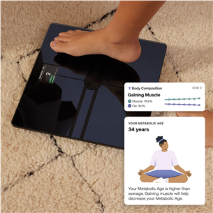 Withings Body Comp, juodos - Diagnostinės svarstyklės Prekė - BODYCOMP.BLACK