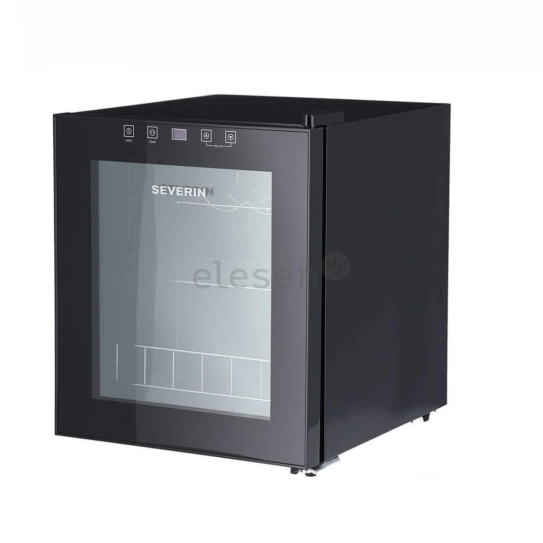 Severin, 15 бутылок, высота 52 см, черный - Винный шкаф