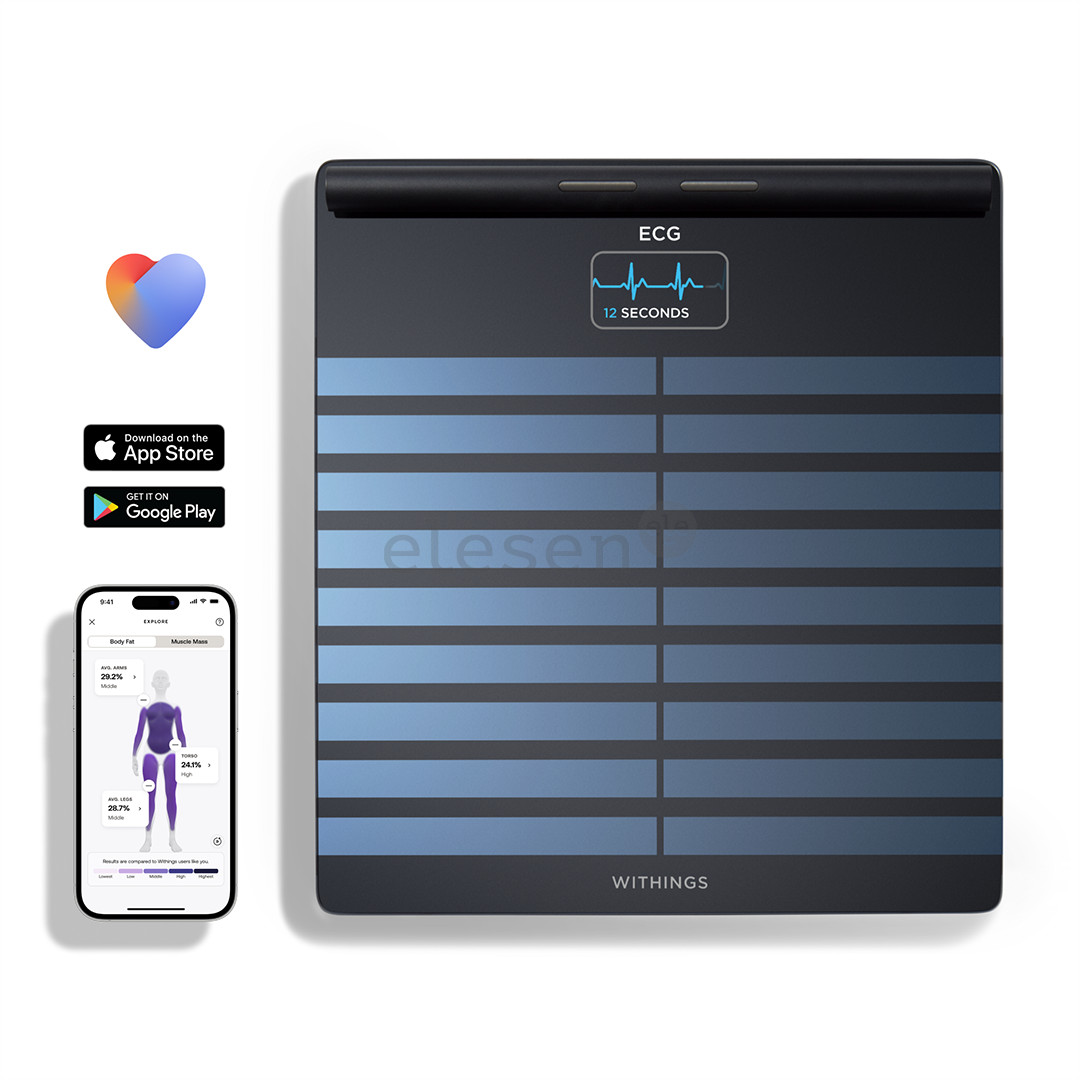Withings Body Scan, black - Diagnostic bathroom scale