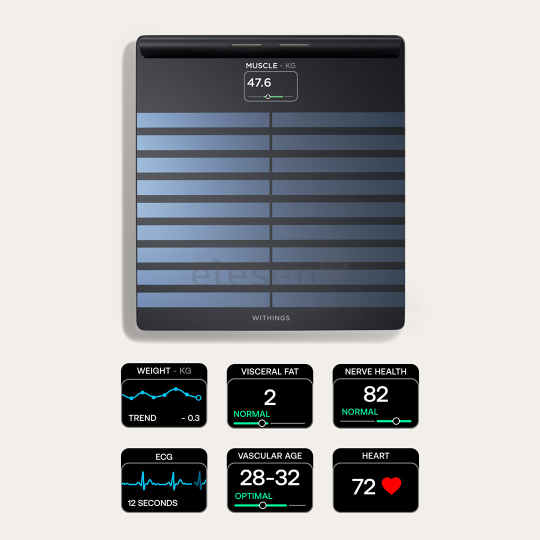 Withings Body Scan, black - Diagnostic bathroom scale