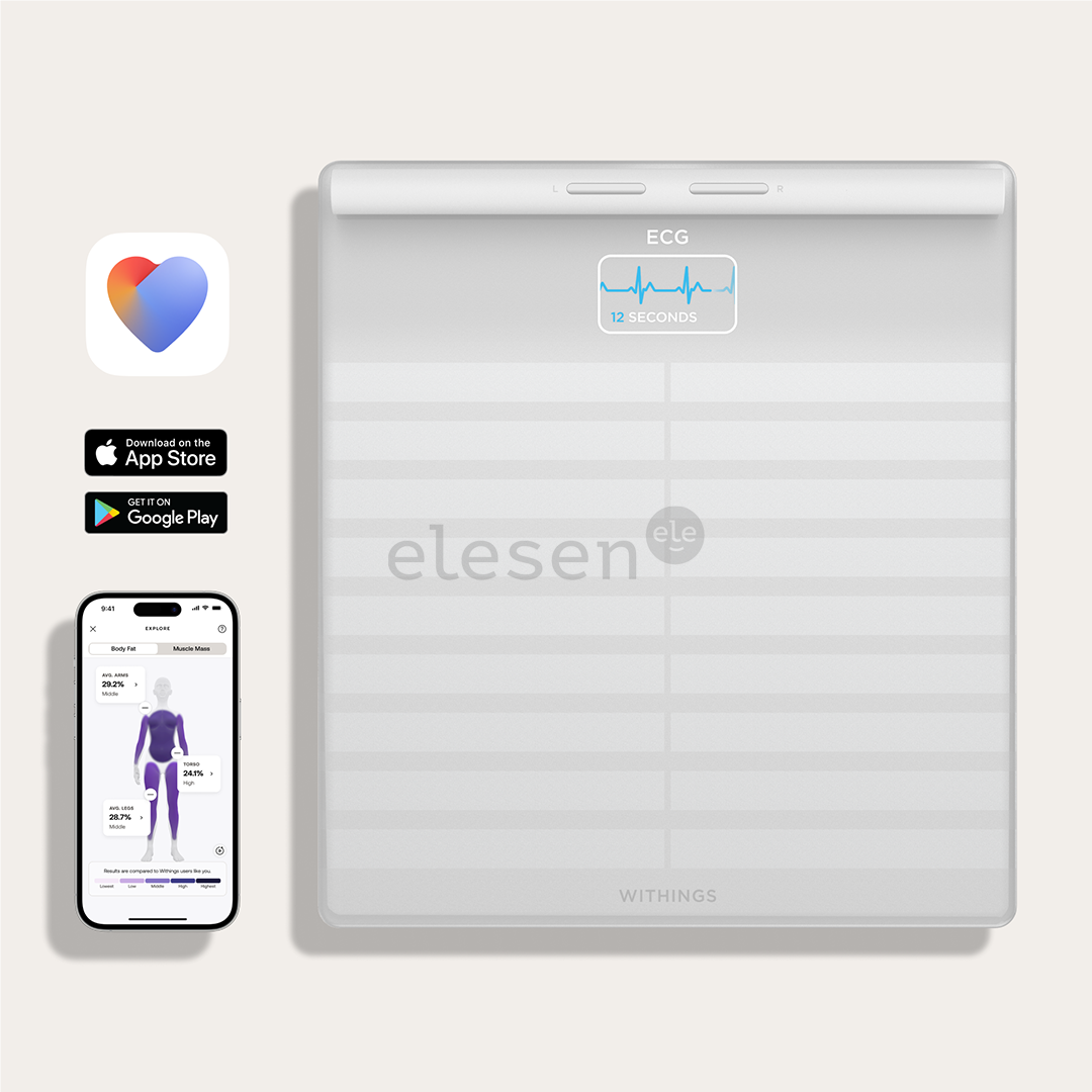 Withings Body Scan, baltos - Diagnostinės svarstyklės Prekė - BODYSCAN.WHITE