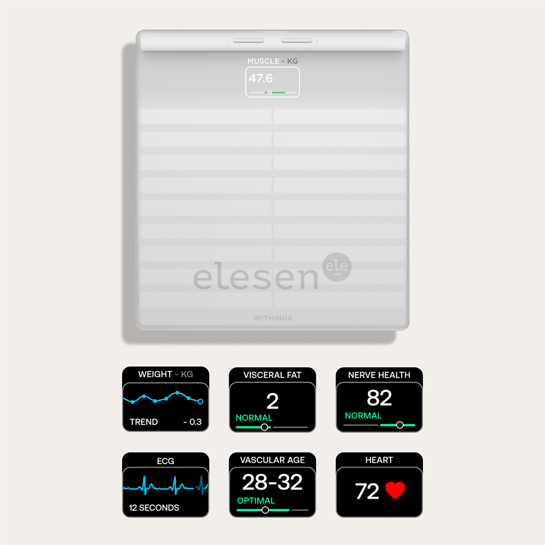 Withings Body Scan, baltos - Diagnostinės svarstyklės Prekė - BODYSCAN.WHITE