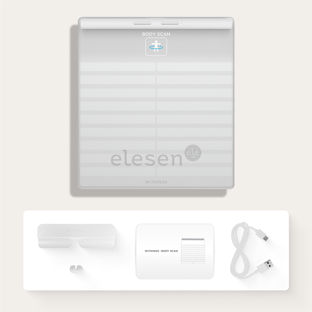 Withings Body Scan, baltos - Diagnostinės svarstyklės Prekė - BODYSCAN.WHITE