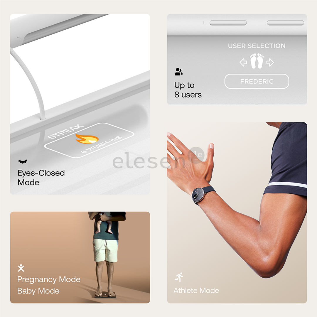 Withings Body Scan, baltos - Diagnostinės svarstyklės Prekė - BODYSCAN.WHITE