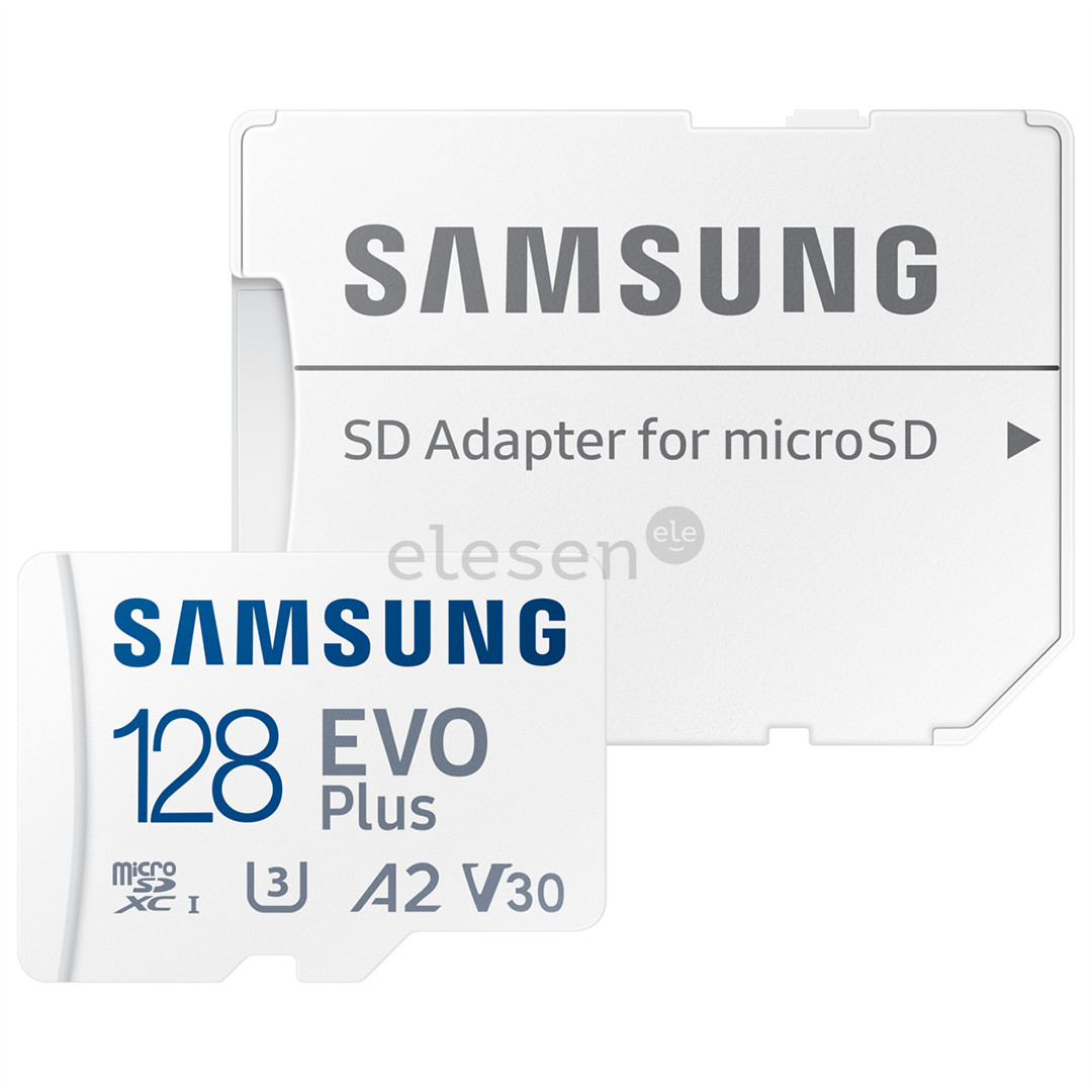 Samsung EVO Plus, microSDXC, 128 GB, white - Memory Card and Adapter Item - MB-MC128SA/EU