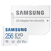 Samsung EVO Plus, microSDXC, 256 GB, white - Memory Card and Adapter Item - MB-MC256SA/EU