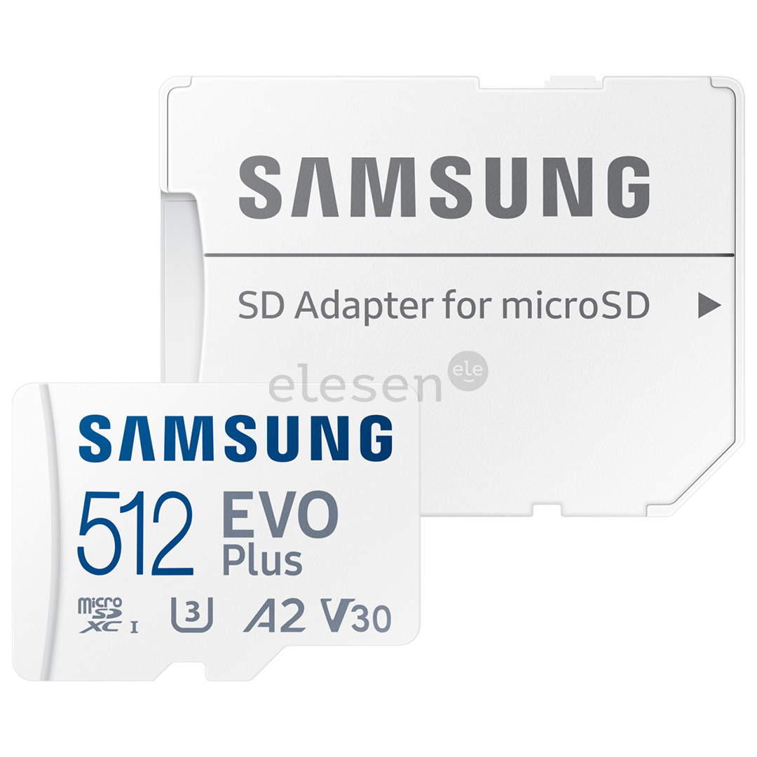 Samsung EVO Plus, microSDXC, 512 ГБ, белый - Карта памяти и адаптер Товар - MB-MC512SA/EU