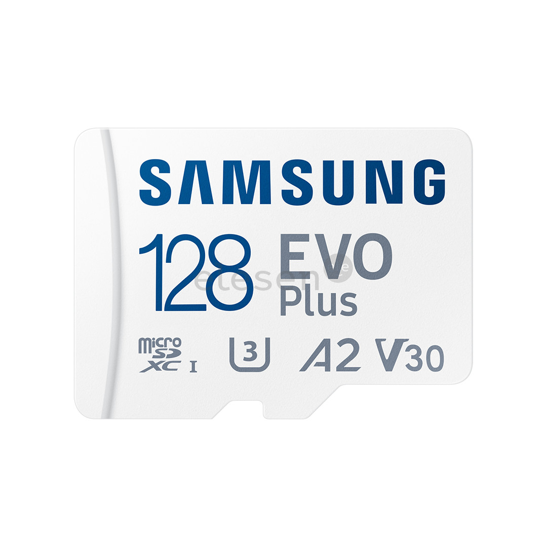 Samsung EVO Plus, microSDXC, 128 GB, white - Memory Card and Adapter Item - MB-MC128SA/EU