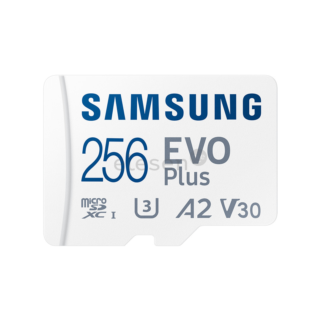 Samsung EVO Plus, microSDXC, 256 GB, white - Memory Card and Adapter Item - MB-MC256SA/EU