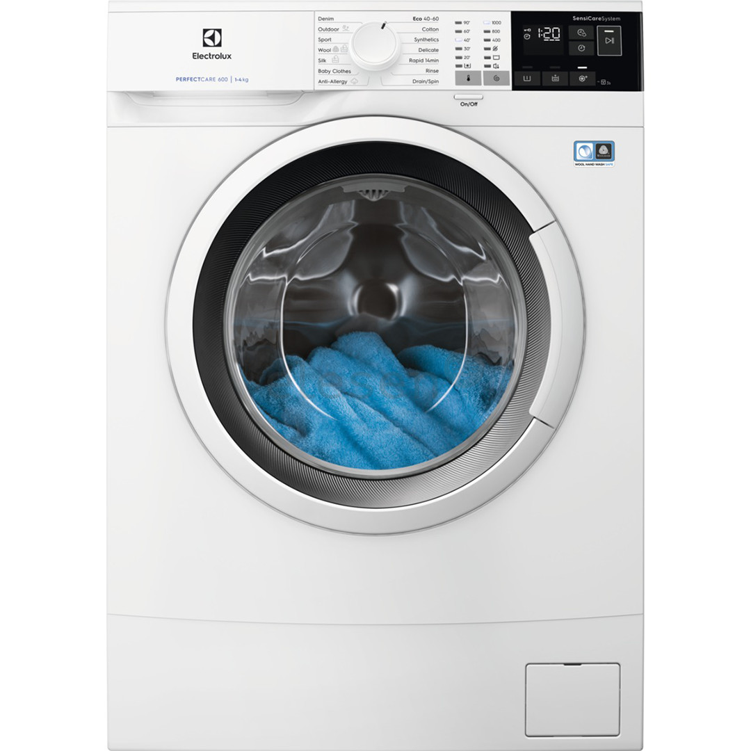 Electrolux SensiCare, 4 kg, depth 37,2 cm, 1000 rpm - Front load washing machine Item - EW6SM404W