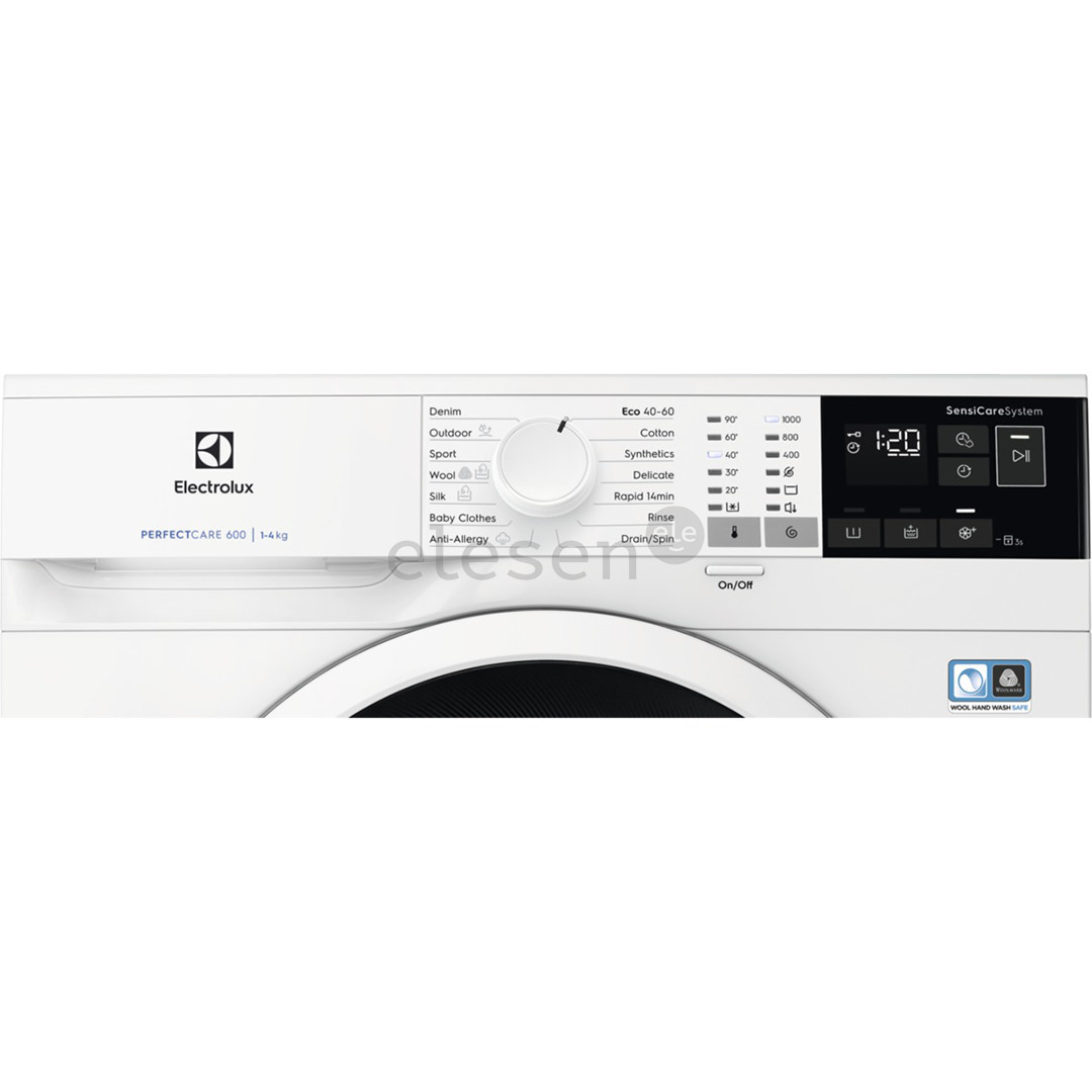 Electrolux SensiCare, 4 kg, depth 37,2 cm, 1000 rpm - Front load washing machine Item - EW6SM404W