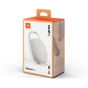 JBL Clip 5, balta - Belaidė kolonėlė Prekė - JBLCLIP5WHT