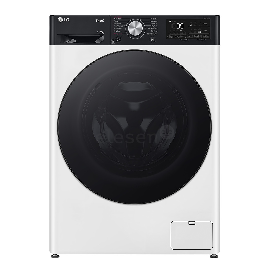 LG, 11 kg / 6 kg, depth 56,5 cm, 1400 rpm - Washer-dryer combo
