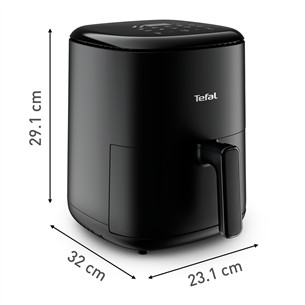 Tefal Easy Fry Compact, 3 L, 1300 W, juoda - Karšto oro gruzdintuvė