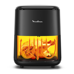 Tefal Easy Fry Compact, 3 L, 1300 W, juoda - Karšto oro gruzdintuvė