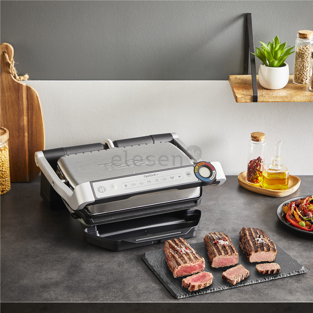 Tefal OptiGrill+, 2000 W, stainless steel - Table grill Item - GC718D10