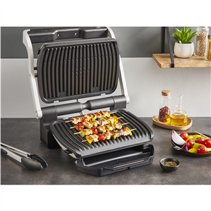 Tefal OptiGrill+, 2000 Вт, нерж. сталь - Электрический гриль Товар - GC718D10