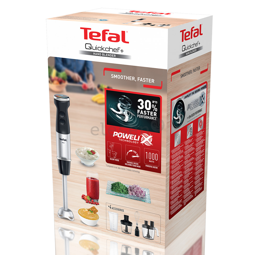 Tefal Quickchef+, 1000 W, stainless steel - Hand blender
