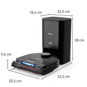 Tefal X-PLORER Serie 240+ AI, Animal & Allergy, juodas - Dulkių siurblys robotas Prekė - RG9695