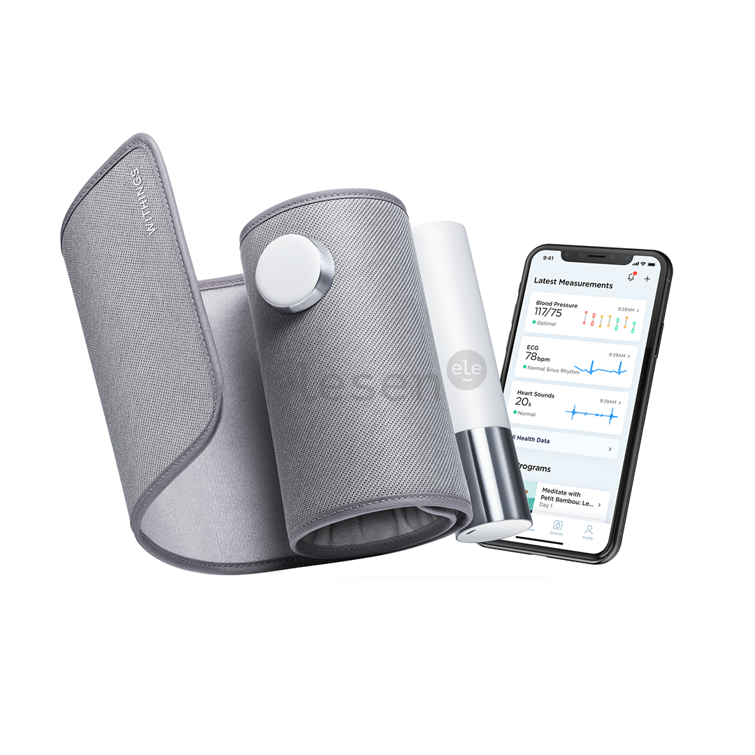 Withings BPM Core, pilkas - Išmanusis kraujospūdžio matuoklis + EKG