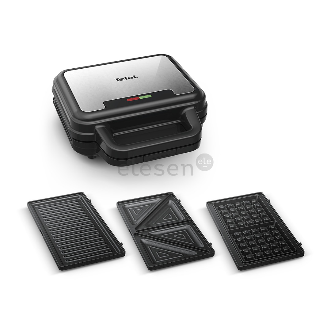 Tefal UltraCompact 3in1, grey/black - Waffle Maker, Sandwich Maker & Panini Press Item - SW383D10