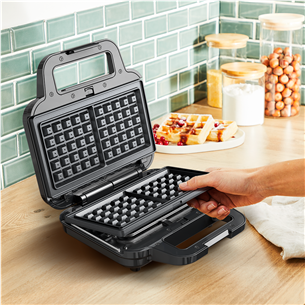 Tefal UltraCompact 3in1, pilka/juoda - Sumuštinių keptuvė Prekė - SW383D10
