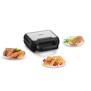 Tefal UltraCompact 3in1, pilka/juoda - Sumuštinių keptuvė Prekė - SW383D10