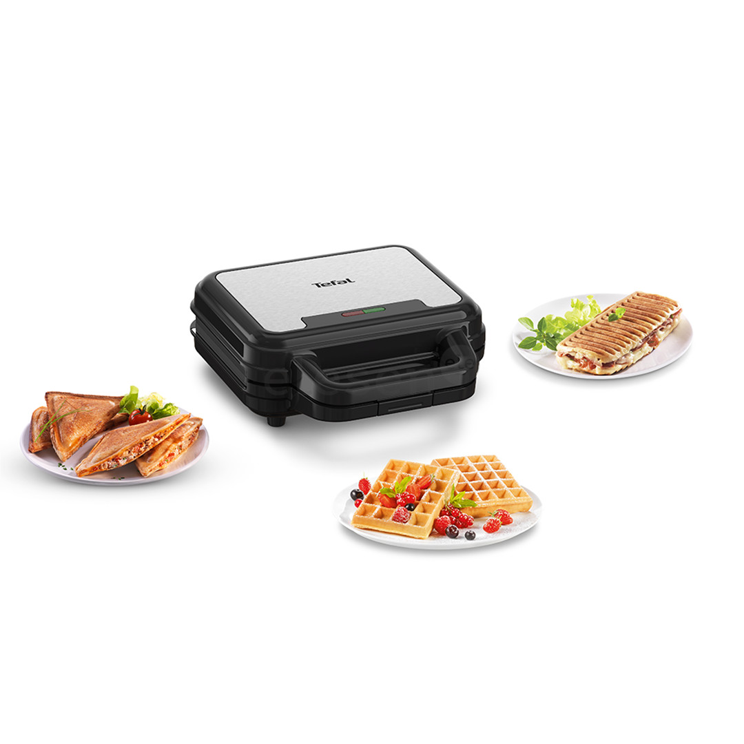 Tefal UltraCompact 3in1, grey/black - Waffle Maker, Sandwich Maker & Panini Press Item - SW383D10