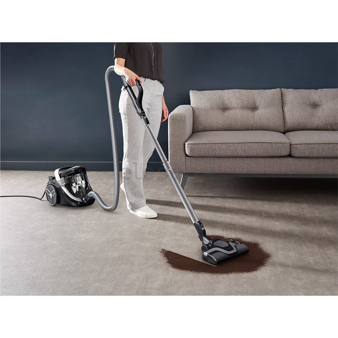 Tefal Silence Force Cyclonic Effitech, 500 W, be maišelių, juodas - Dulkių siurblys Prekė - TW7976