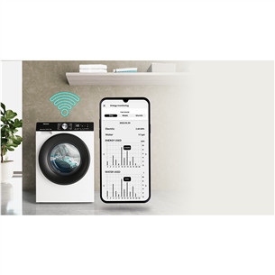 Hisense, 8 kg, depth 48 cm, 1400 rpm - Front load washing machine Item - WF3S8043BW