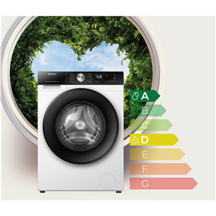 Hisense, 8 kg, depth 48 cm, 1400 rpm - Front load washing machine Item - WF3S8043BW