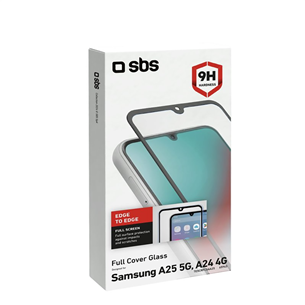 SBS Full Cover Glass Screen Protector, Samsung Galaxy A25/A24 - Ekrano apsauga Prekė - TESCRFCSAA25
