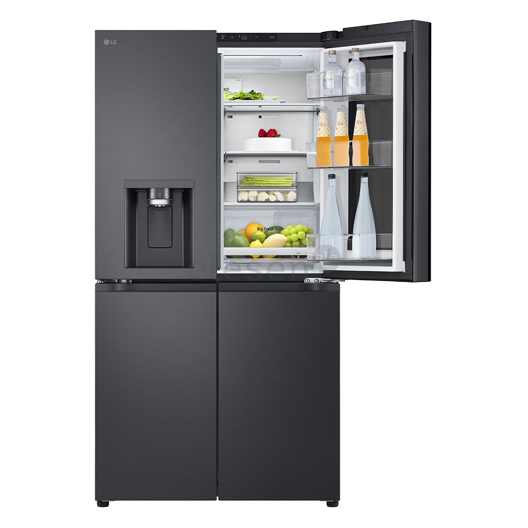 LG, Instaview, 638 L, aukštis 180 cm, juodas - Šaldytuvas