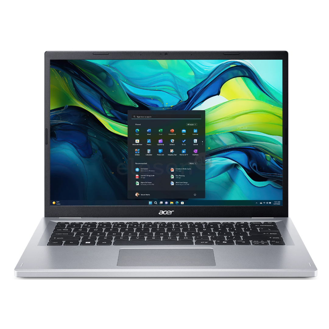 Acer Aspire Go 14, i3, 8 GB, 256 GB, ENG, sidabrinis - Nešiojamas kompiuteris Prekė - NX.KT8EL.001
