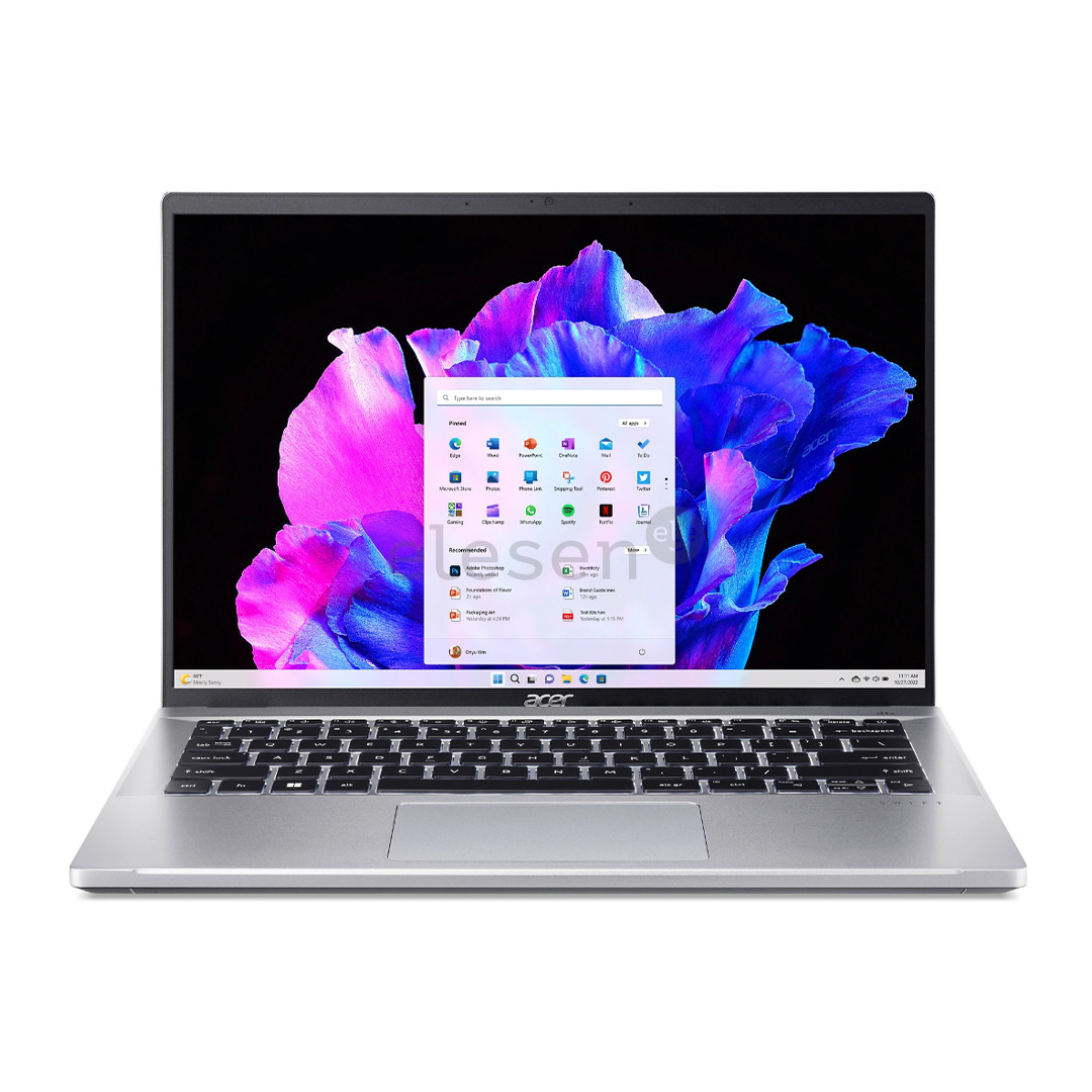 Acer Swift Go OLED, 14", 2.8K, i7, 16 GB, 1 TB, ENG, sidabro spalvos - Nešiojamas kompiuteris NX.KMZEL.002