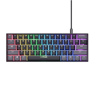 Trust GXT 867 ACIRA, 60%, US, juoda - Mechaninė klaviatūra Prekė - 24882 24882