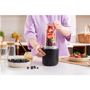 KitchenAid Go, with battery, matte black - Cordless mini blender Item - 5KSBR256BM