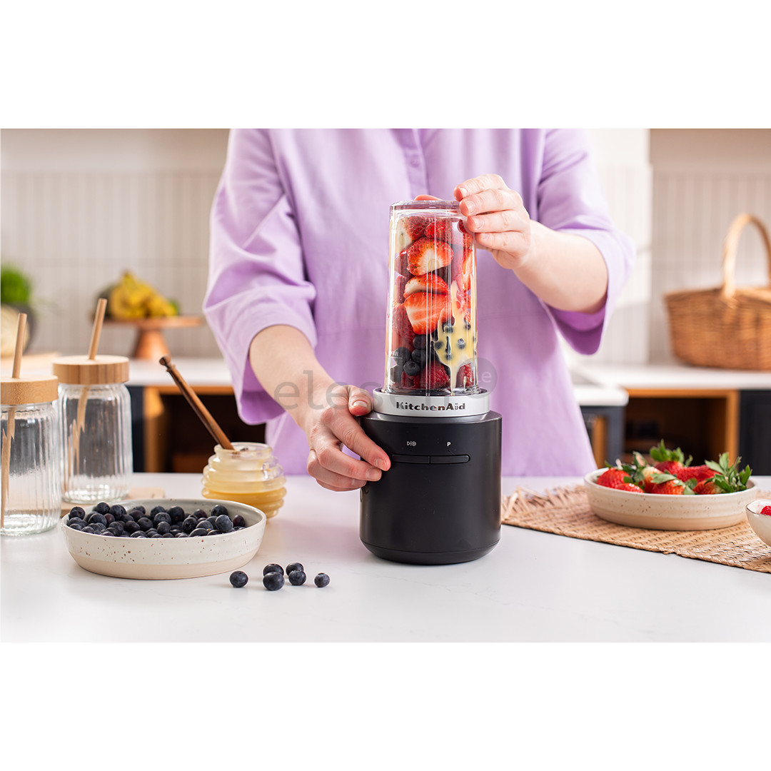 KitchenAid Go, with battery, matte black - Cordless mini blender Item - 5KSBR256BM