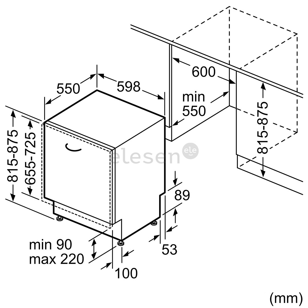 Bosch, Series 8, 14 комплектов посуды - Интегрируемая посудомоечная машина
