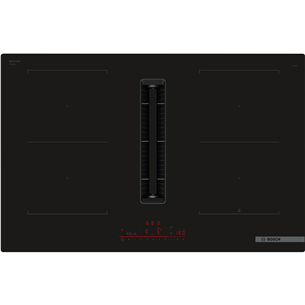 Bosch, Series 6, width 80 cm, berėmė, juoda - Įmontuojama kaitlentė su gartraukiu Prekė - PVQ811H26E PVQ811H26E
