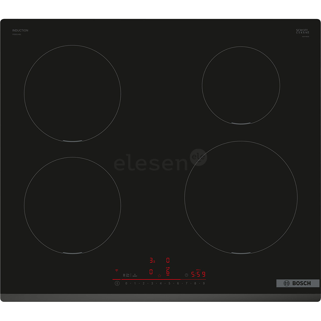 Bosch, Series 6, ширина 60 см, черный - Интегрируемая индукционная варочная панель