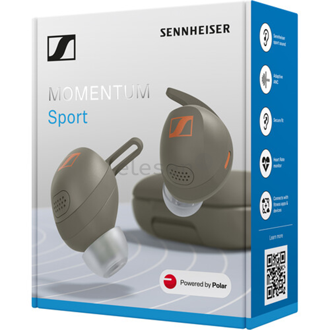 Sennheiser Momentum SPORT True Wireless, žalios - Belaidės ausinės