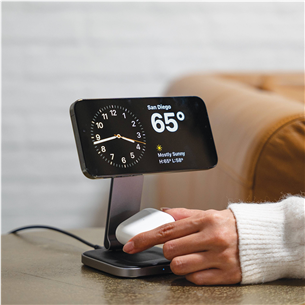 Satechi 2-in-1 Foldable Qi2 Charging Stand - Belaidžio įkrovimo stotelė Prekė - ST-Q21FM